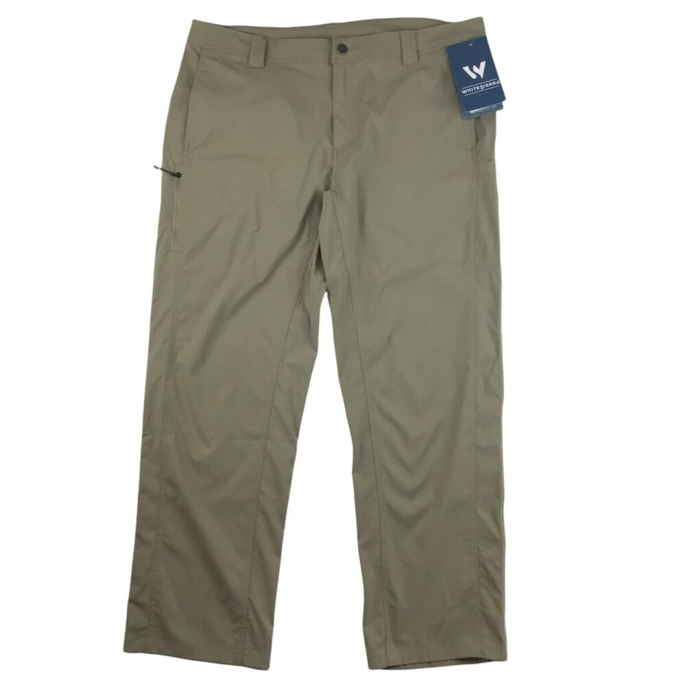 New White Sierra pants mens 38 (40) x 32 tan khaki X9722M Traveler hiking cargo